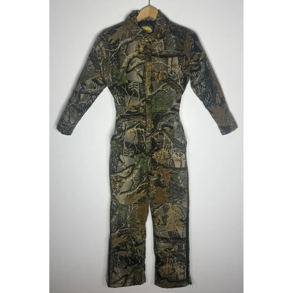 Cabelas Camo Seclusion 3D Youth Medium Coveralls Hunting Quilt‎ Lined